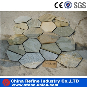Multicolor Slate Flagstone,Rusty Slate Flagstone, Random Flagstones, Irregular Flagstone. Flagstone Road Paving , Flagstone Courtyard,Random Flagstone