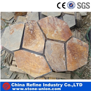 Multicolor Slate Flagstone,Rusty Slate Flagstone, Random Flagstones, Irregular Flagstone. Flagstone Road Paving , Flagstone Courtyard,Random Flagstone
