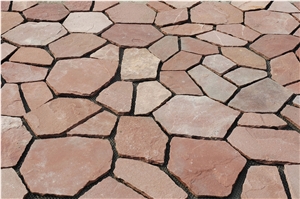 Multicolor Slate Flagstone,Rusty Slate Flagstone, Random Flagstones, Irregular Flagstone. Flagstone Road Paving , Flagstone Courtyard,Random Flagstone