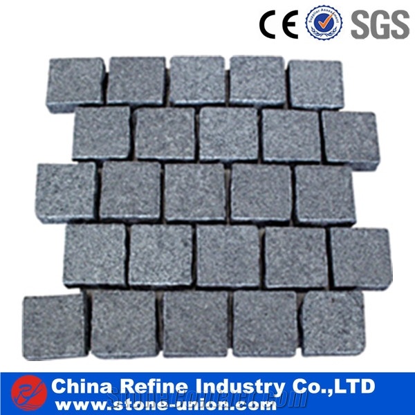Natural Cobble Stone, Granite Mesh Walkway, Driveway, Patio Pavers,Exterior Landscaping Stones Walkway Stepping Cobble ,Tumbled Pavers on Mesh