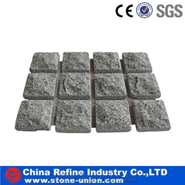 Natural Cobble Stone, Granite Mesh Walkway, Driveway, Patio Pavers,Exterior Landscaping Stones Walkway Stepping Cobble ,Tumbled Pavers on Mesh