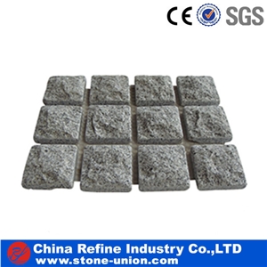 Natural Cobble Stone, Granite Mesh Walkway, Driveway, Patio Pavers,Exterior Landscaping Stones Walkway Stepping Cobble ,Tumbled Pavers on Mesh
