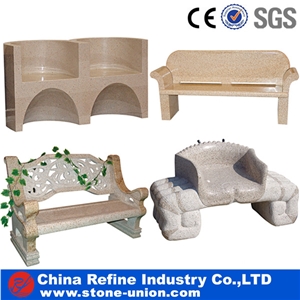 Natural Granite Table with Chairs,Landscaping Stones Bench & Table,Bench Honed Surface Rustic Sides Cheap Outdoor Stone Furniture