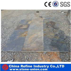 Natural Paving Stone,Rusty Slate Wall Tiles,Slate Pavers,Multicolor Slate Floor,Walkway Pavers,Chinese Rusty Slate Flooring Tiles, Wall Covering