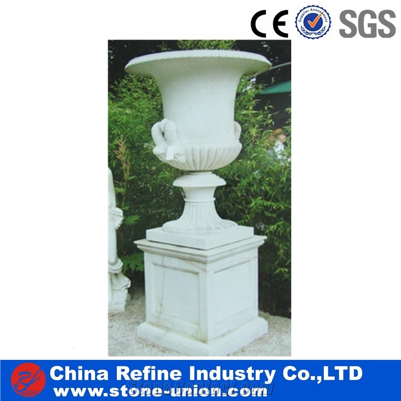 Natural Stone Rectangular Outdoor Planter, Grey Granite Flower Pot & Granite Stone Garden Landscaping Flower Planter,Planter Pots