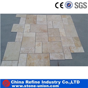 Pattern Classic Beige Travertine Tiles & Versailles Pattern Travertine &China Beige Travertine Stone Flooring &Travertine Wall Tiles& French Pattern