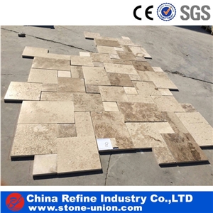 Pattern Classic Beige Travertine Tiles & Versailles Pattern Travertine &China Beige Travertine Stone Flooring &Travertine Wall Tiles& French Pattern