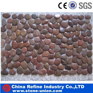 Pebble Stone Mosaic,Mixed Color Ordinary Polished Pebble Standing Mosaic Tile,Natural River Stone Mosaic Tile,Pebble Stone Wall Mosaic, Floor Mosaic
