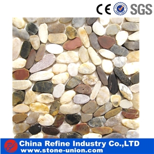 Pebble Tile Polished Pebbles Mosaic Pebble Walkway,Yellow Pebble Stone Wall Mosaic,Yellow Pebble Stone Floor Mosaic,Natural Stone Mosaic for Bathroom