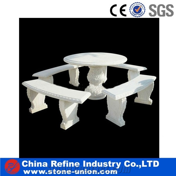 Pink Marble Garden Bench & Table,Marble Table Sets,Natural Stone Table Benches Garden Patio Table Sets, Cheap Modern Park Benches