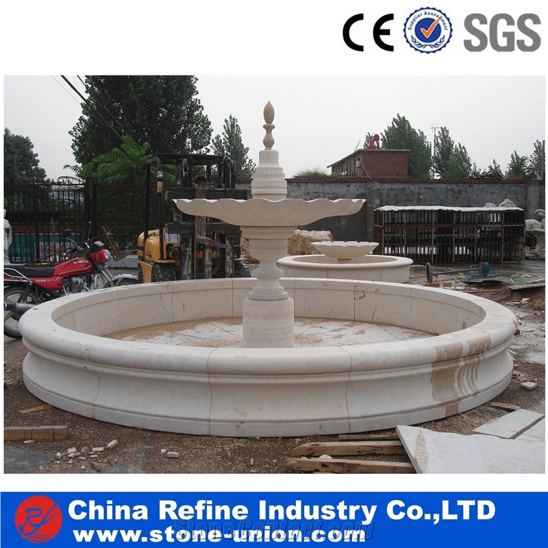 Prosperity Fountain,Natural Stone Garden Water Fountains,Exterior Decoration, Sculptured Fountain, Carved Fountain
