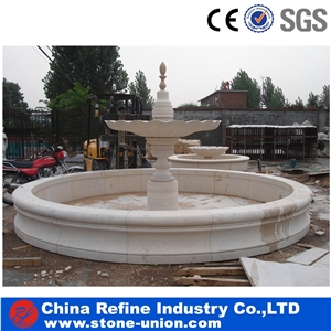 Prosperity Fountain,Natural Stone Garden Water Fountains,Exterior Decoration, Sculptured Fountain, Carved Fountain