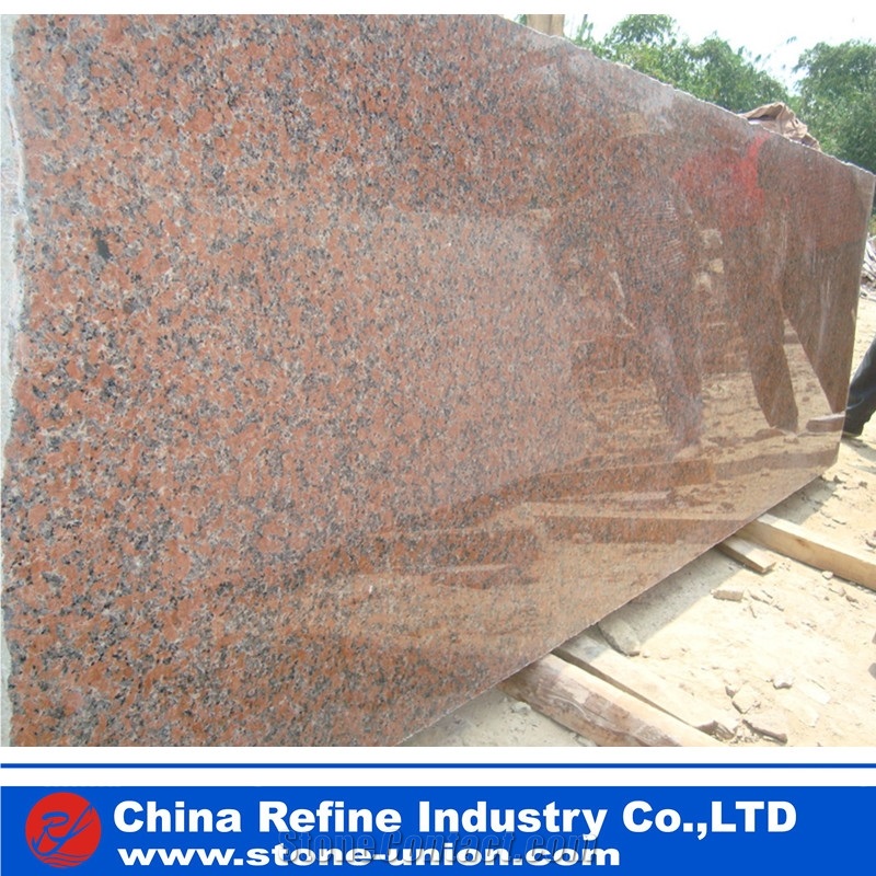 Red Pearl Slabs Tiles,Pink Cherry Marry Peach,Granite Polished Slab Tile Panel Wall Cladding Flooring,China Ruby Red/Luna Pearl Granite for Walling