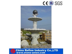 Rolling Ball Fountains,Garden Landscaping Natural Stone Fountain Floating Ball,Marble Water Fountain with Statue,Water Fountain Decoration