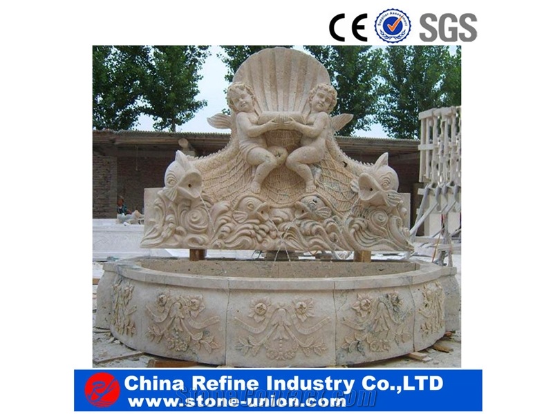 Rolling Ball Fountains,Garden Landscaping Natural Stone Fountain Floating Ball,Marble Water Fountain with Statue,Water Fountain Decoration