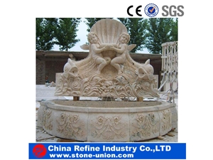 Rolling Ball Fountains,Garden Landscaping Natural Stone Fountain Floating Ball,Marble Water Fountain with Statue,Water Fountain Decoration