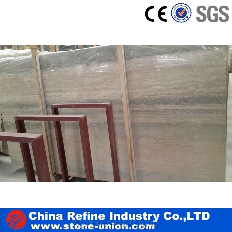 Silver Travertine Vein Cut Tiles & Slabs, Turkey Grey Travertine Floor Tiles, Wall Tiles,, Grey Polished Travertine Slabs,Brown Travertine Stone