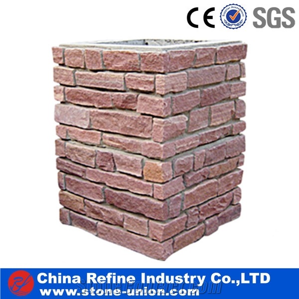 Slate Corner,Slate Pillar, Slate Post,Ledgestone Natural Decorative Stone Column,Multicolor Pillar,Garden Stone Gate Post,Fence Column