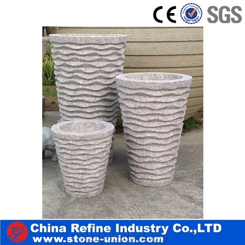 Tall Unique Stone Outdoor Planter, Exterior Flower Pots, Exterior Flower Pots,Flower Stand,Planter Pots,Planters Column Base