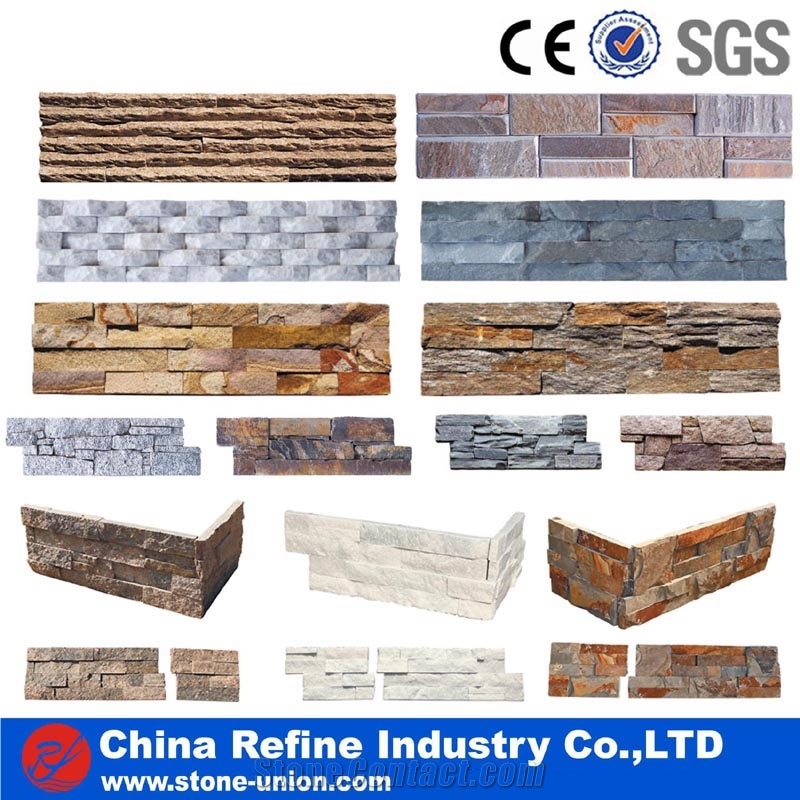White Quartzite Cultured Stone Ledge Stone Wall Cladding&Pure White Thin Stone Veneer ,Cheaper S Shape Stone Veneer,Natural White Slate