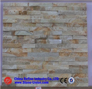 White Quartzite Cultured Stone On Wall, Wall Cladding, Quatzite Stone Wall Decor, Strip White Wall Cladding,Manufactured Thin Stone Veneer