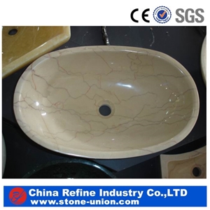 Yellow Wooden Marble Stone Sink&Wooden Marble Free Form Vessel Sink&Bathroom Sinks for Counter Top&Moder Design Rectangle Basin &Square Solid Basin