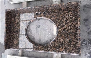 Baltic Brown Countertops, Bathroom Countertops, Bathroom Vanity Tops, Bathroom Solid Surface, Finland Brown Granite Countertops.