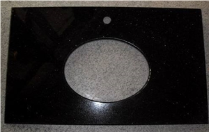 Big Galaxy, Medium Galaxy, Black Galaxy-C Kitchen Sink&Basins, Kitchen Worktops,India Black Granite, Black Galaxy Granite Kitchen Countertops