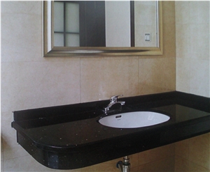 Big Galaxy, Medium Galaxy, Black Galaxy-C Kitchen Sink&Basins, Kitchen Worktops,India Black Granite, Black Galaxy Granite Kitchen Countertops