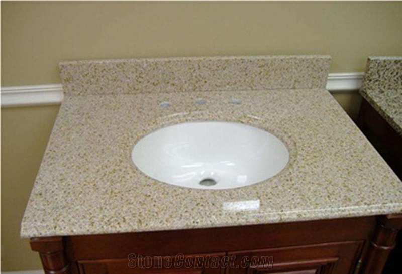 Rust Stone Shijing, Sunset Gold Shijing Countertops, Bathroom Countertops, Bathroom Vanity Tops, Bathroom Solid Surface, China Yellow Granite