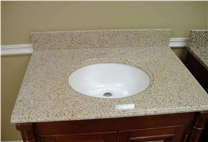Rust Stone Shijing, Sunset Gold Shijing Countertops, Bathroom Countertops, Bathroom Vanity Tops, Bathroom Solid Surface, China Yellow Granite