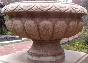 Rust Stone , Sunset Gold, Flower Pots, Planter Pots, Outdoor Planters, Exterior Flower Pots, China Yellow Granite