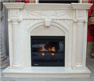 Spanish Gold, Fireplace Decorating, Fireplace Insert, Natural Stone Fireplaces, Handcarved Fireplace, Spain Yellow Marble