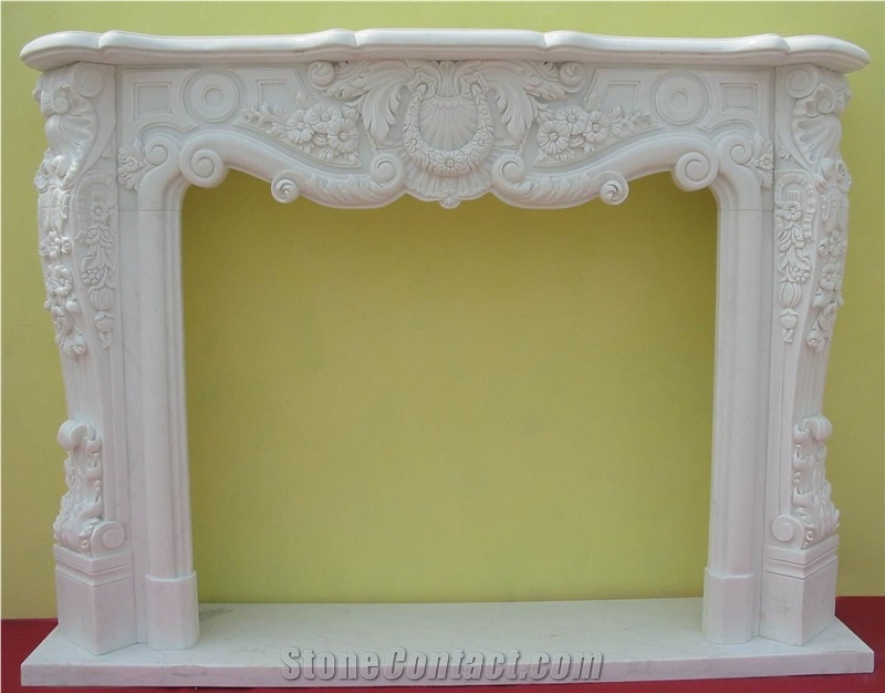 White Jade, Fireplace Decorating, Fireplace Insert, Natural Stone Fireplaces, Sculptured Fireplace, China White Marble