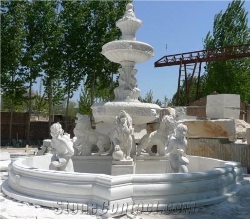 White Jade, Garden Fountains, Exterior Fountains, Sculptured Fountains, China White Marble