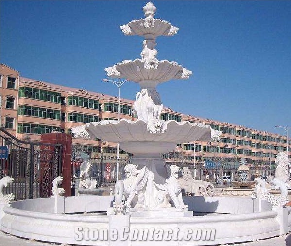 White Jade, Garden Fountains, Exterior Fountains, Sculptured Fountains, China White Marble