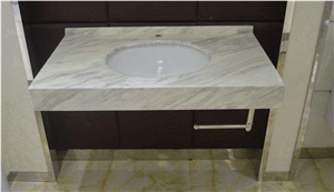 White Volakas Marble Countertops, Bathroom Countertops, Bathroom Vanity Tops, Bathroom Solid Surface, Greece White Marble