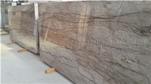 A Quality Silver River Grey Marble Polished Brown Veins Marble Slab Tile for Hotel Reception Table,Machine Cut Panel Floor Covering,Hotel Walling