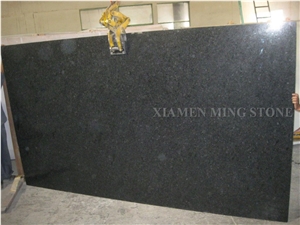 Absolute Ash Black Nero Granite Tile, Villa Wall Cladding Panel Polished Slabs, Polished Crystal Galaxy Granite Interior Building Floor Pattern Tile