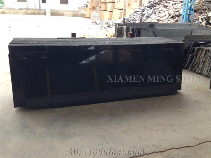 Absolute Ash Black Nero Granite Tile, Villa Wall Cladding Panel Slabs, Crystal Galaxy Granite Exterior Building Floor Pattern Tile