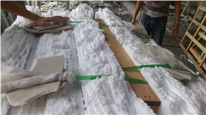Bianco Carrara White Marble Interior Rectangle Tabletop,Modern Style White Worktop Table Polished 3cm