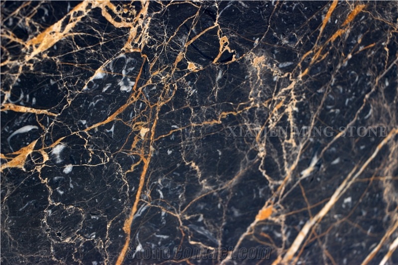 Block Stocks Saint Laurent Black Gold Emperador Marble Slabs Polished,Machine Cut Tile Panel for Hotel Reception Countertop,Floor Covering Pattern