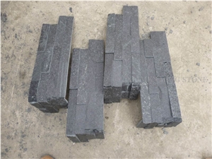 China Absolute Black Slate Culture Stone Split Face Exposed Walling Panel,Nero Stacked Stone Veneer Loose Stone