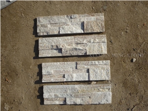 China Beige Imperial Cream Slate Culture Stone, Stacked Stone Veneer,Split Face Thin Stone Veener Exposed Garden Waterfall Loose Stone