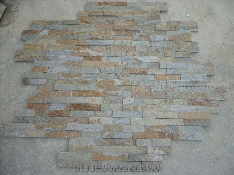 China Beige Imperial Cream Slate Culture Stone, Stacked Stone Veneer,Split Face Thin Stone Veener Exposed Garden Waterfall Loose Stone