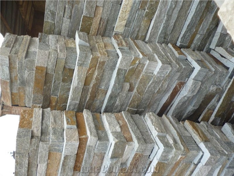 China Beige Rustic Imperial Cream Slate Culture Corner Stone Stacked Stone,Wall Veneer,Split Face Thin Stone Veener Exposed Garden Pool Waterfall
