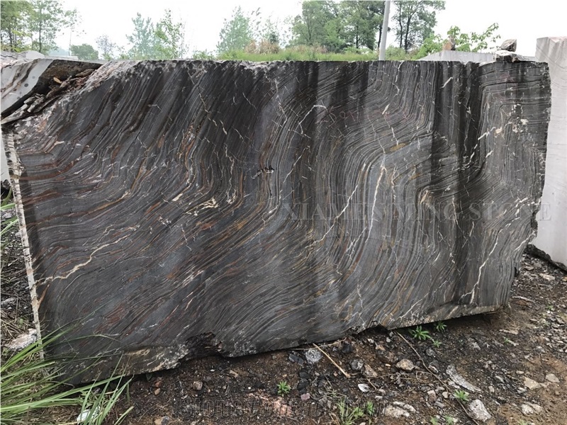 China Brown Port Laurent Marble Block,Marron Marquina Marble Rocks
