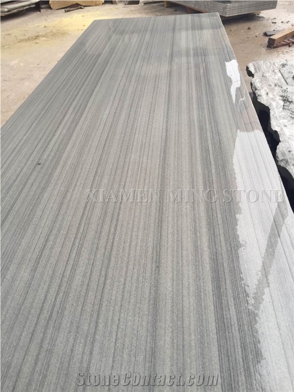 China Grey Wood Vein Sandstone Honed Slabs Pattern,Machine Cut Panel Tiles Building Wall Covering,Floor Covering