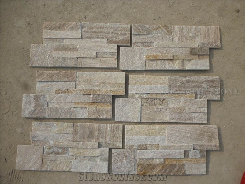 China Rainbow Rustic Slate Culture Stone Split Face Exposed Corner Stone,Stacked Stone Veneer Loose Stone