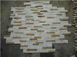 China Rustic White Slate Culture Stone Split Face Exposed Walling Panel,Stacked Stone Veneer Loose Stone
